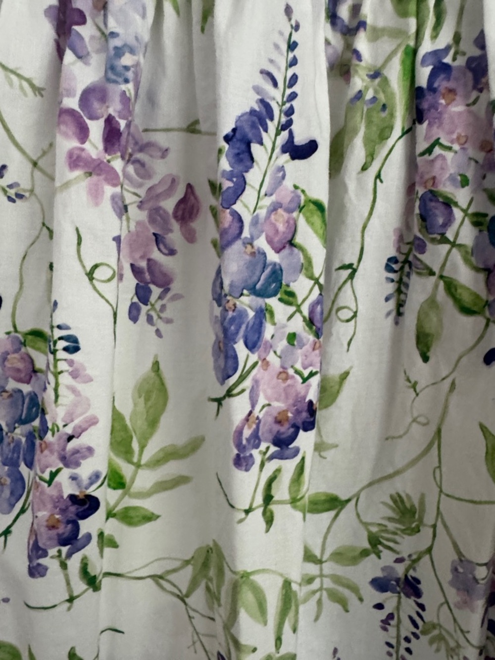 Hill House White Maxi Dress with Lavender and Green Floral Print - Picture 3 of 3